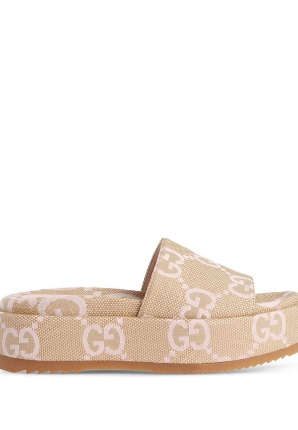 Gucci Maxi GG platåsandaler - Neutral
