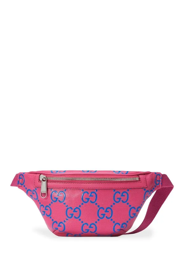 Gucci midjeväska med präglat monogram - Rosa