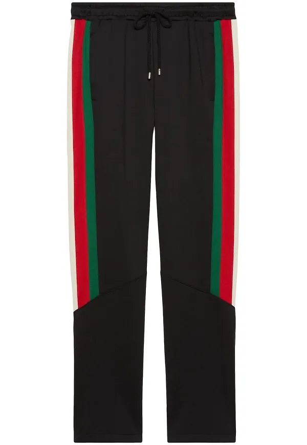 Gucci mjukisbyxor med sidorand - Svart