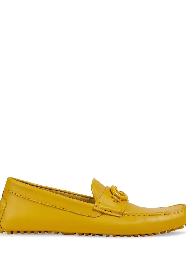 Gucci mockasiner med GG-motiv - Gul