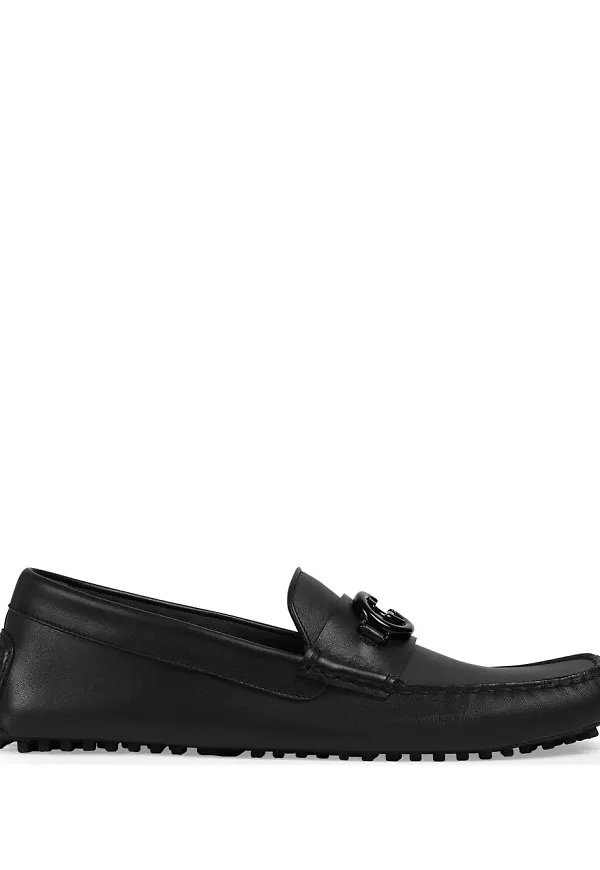 Gucci mockasiner med GG-motiv - Svart
