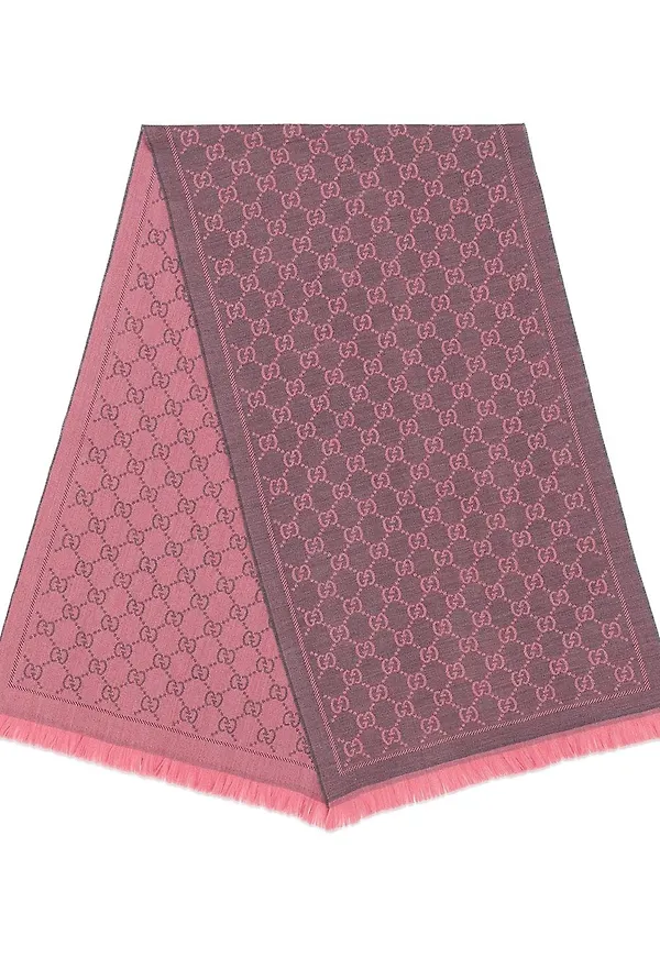 Gucci mönstrad halsduk - Rosa