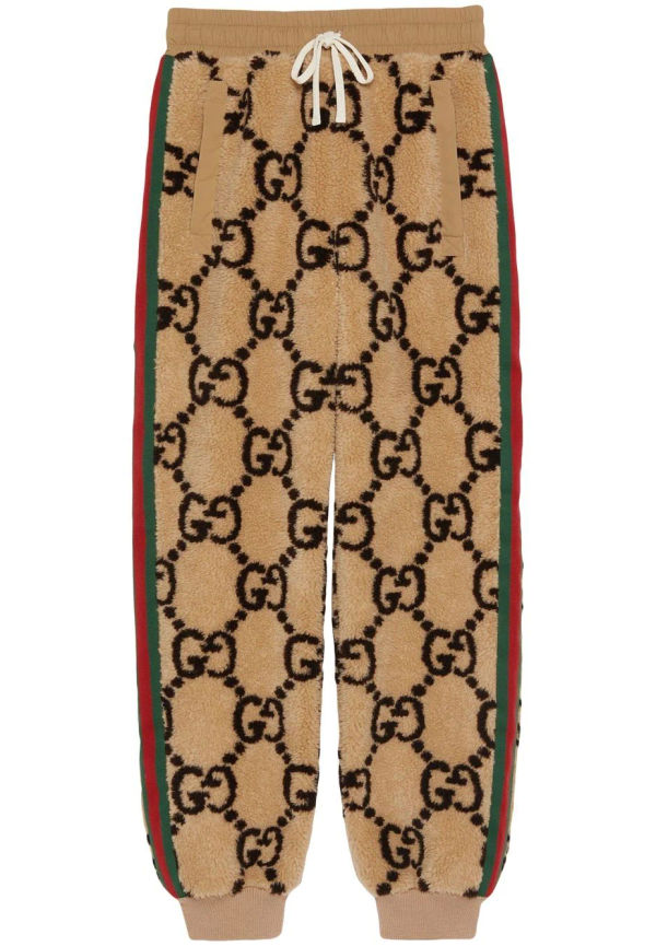 Gucci mönstrade sweatpants i jacquard - Neutral