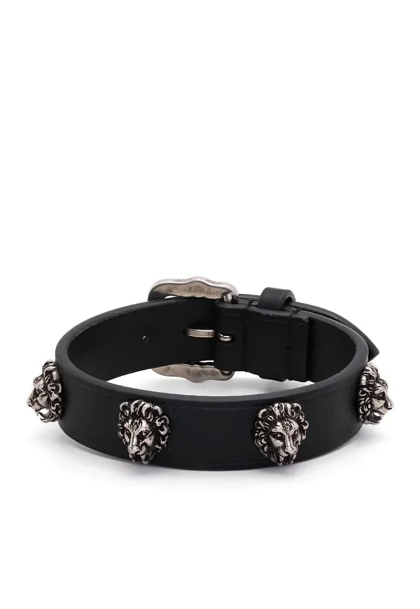 Gucci omlottarmband med nitar - Svart