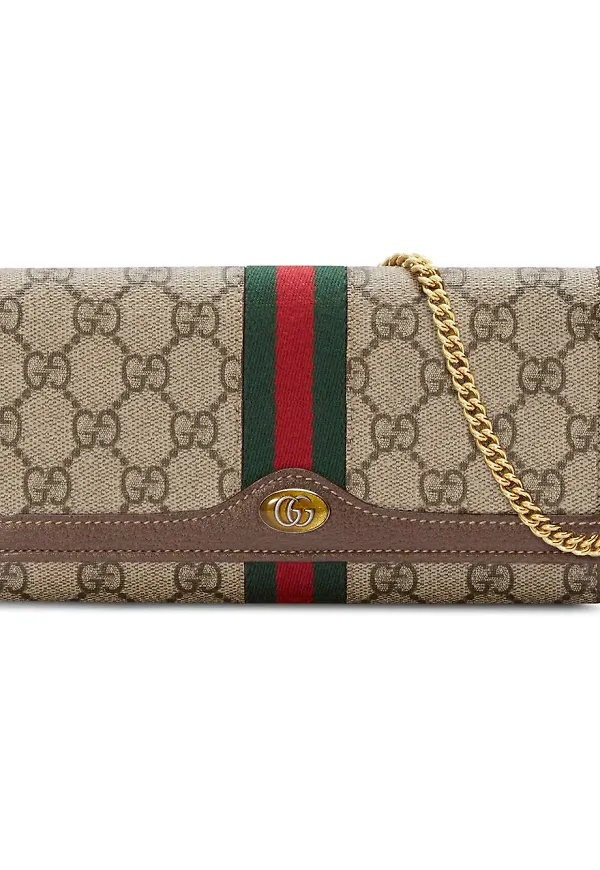 Gucci Ophidia GG kedjeplånbok - Neutral