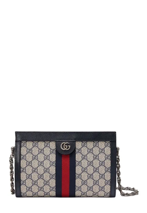 Gucci Ophidia GG liten axelväska - Blå