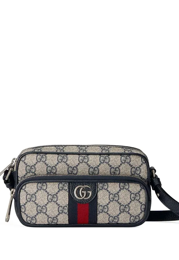 Gucci Ophidia GG liten axelväska - Blå