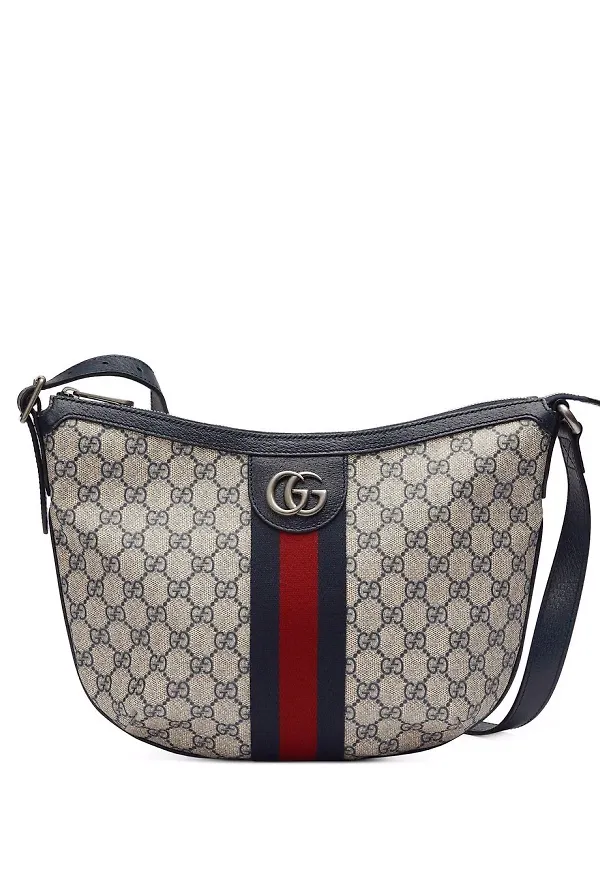 Gucci Ophidia GG Supreme axelväska - Blå