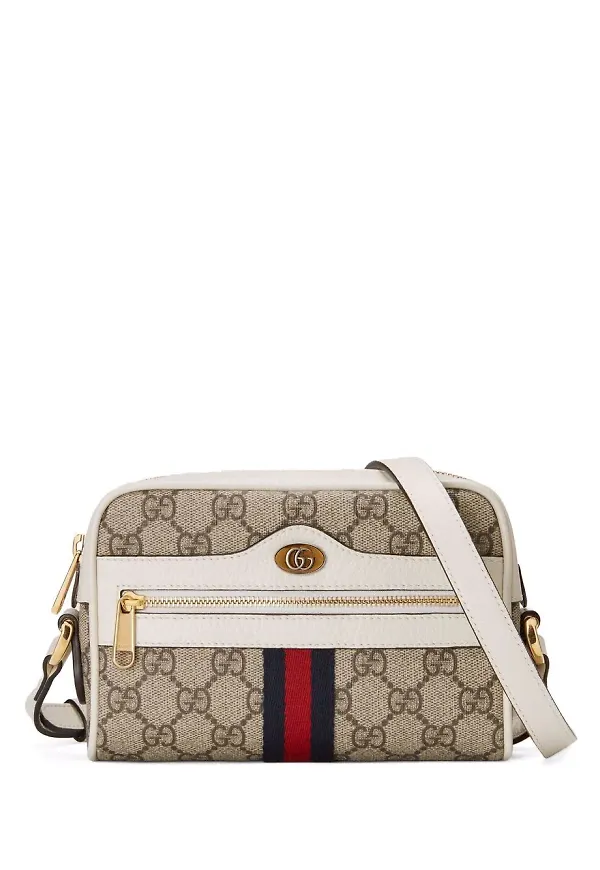 Gucci Ophidia liten axelremsväska - Neutral