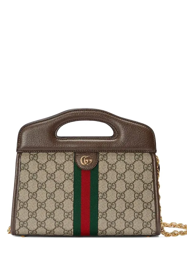 Gucci Ophidia liten totebag - Brun
