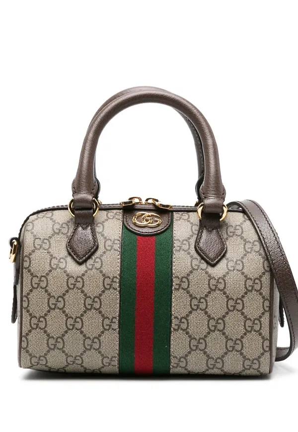 Gucci Ophidia liten totebag - Brun