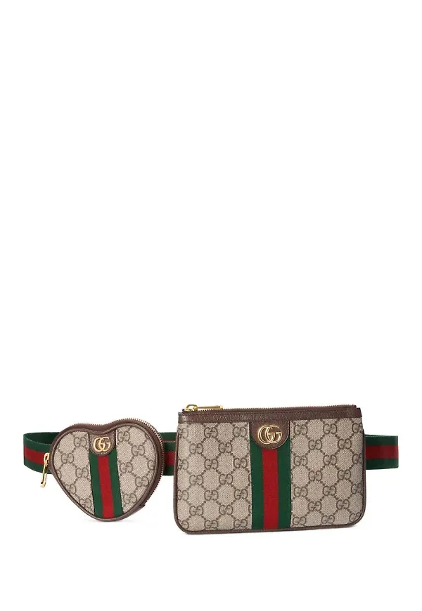 Gucci Ophidia Supreme GG-mönstrad midjeväska - Brun