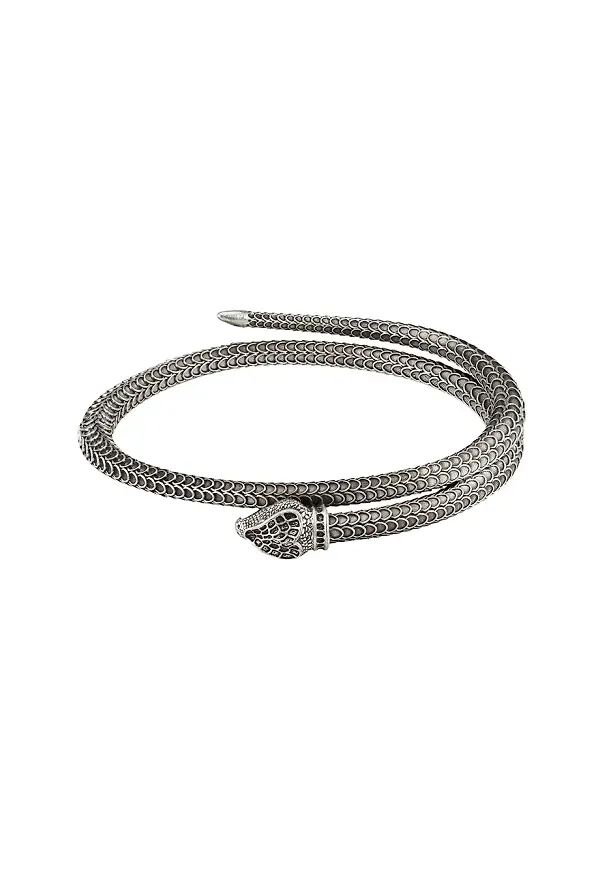 Gucci ormformat armband - Silverfärgad