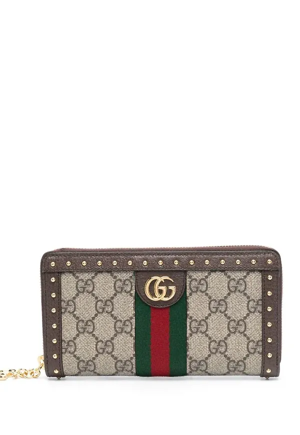 Gucci portmonnä med monogram - Brun