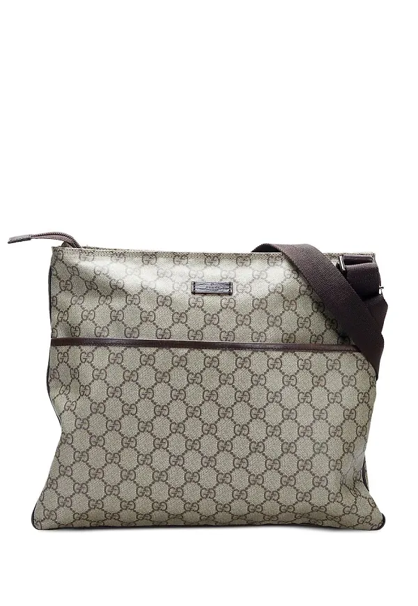 Gucci Pre-Owned GG Supreme axelremsväska - Brun