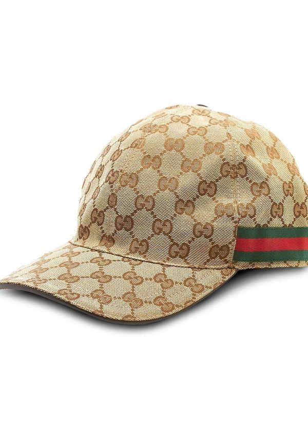 Gucci Pre-Owned GG Web baseball cap - Brun