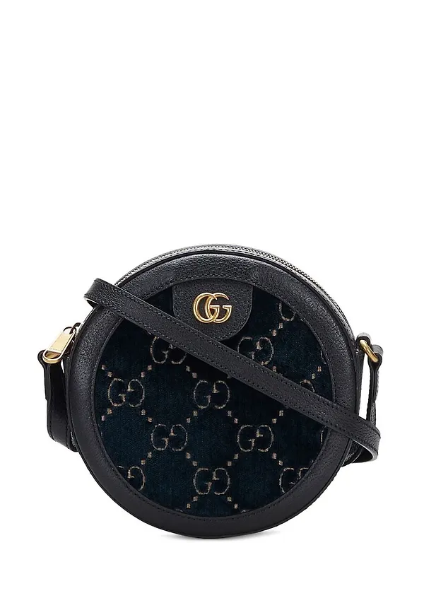Gucci Pre-Owned Marmont rund axelremsväsk - Blå