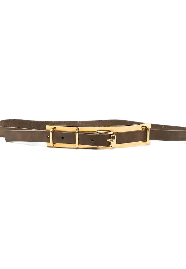 Gucci Pre-Owned skärp med spänne - Brun