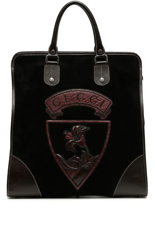 Gucci Pre-Owned totebag med märke - Svart