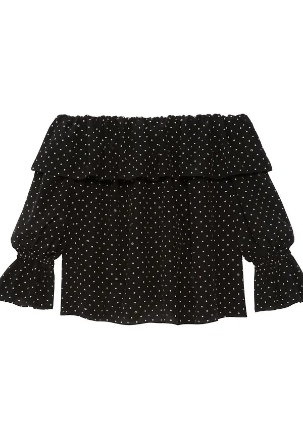 Gucci prickig baraxlad blus - Svart