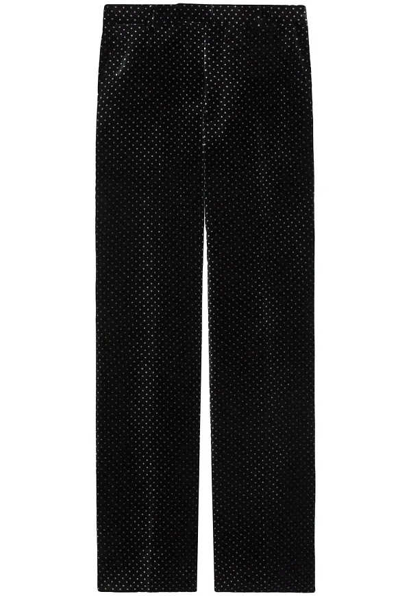 Gucci prickiga sammetsbyxor - Svart