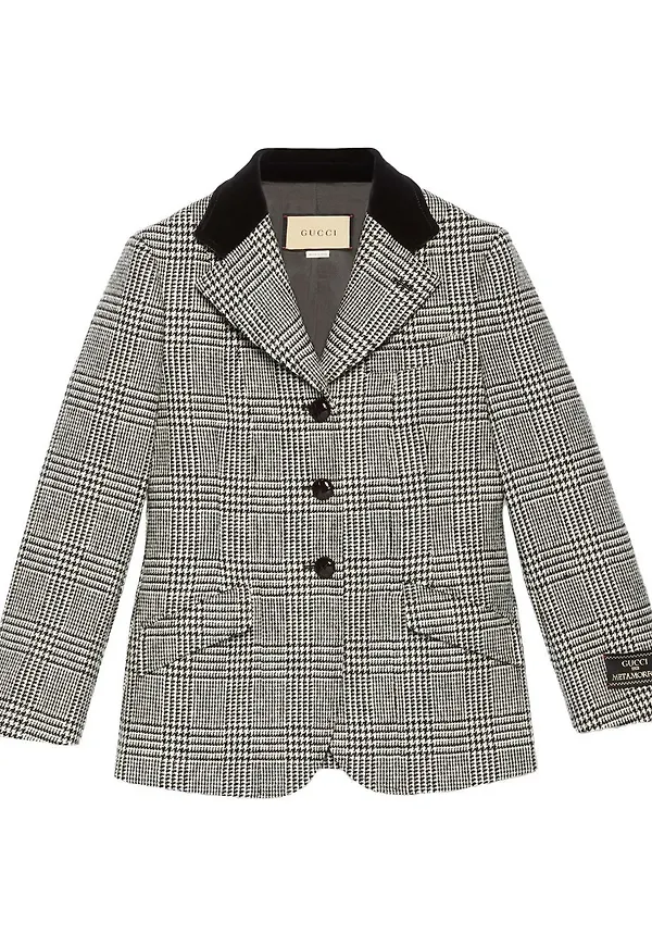 Gucci Prince of Wales-rutig jacka - Svart