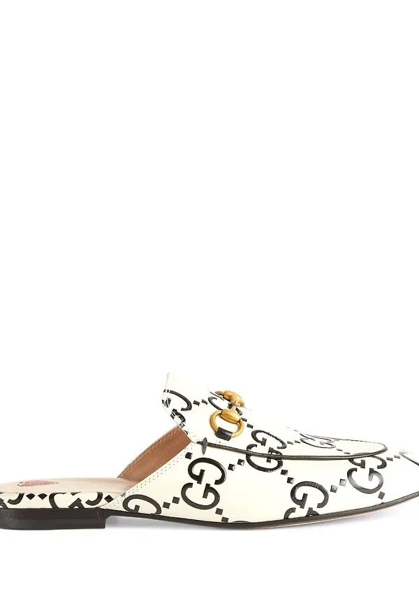 Gucci Princetown GG tofflor - Vit