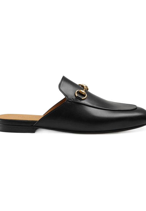 Gucci Princetown lädertofflor - Svart