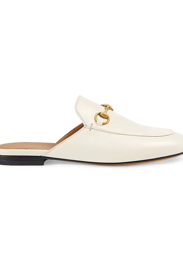 Gucci Princetown slip-ons i läder - Vit