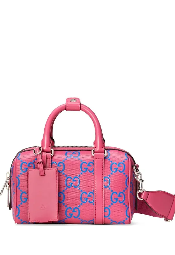 Gucci präglad duffelväska - Rosa