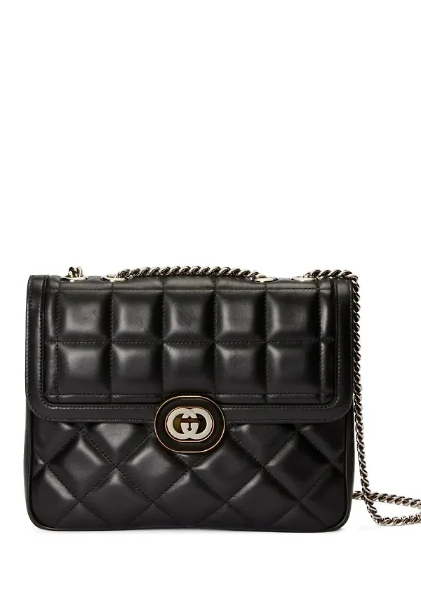 Gucci quiltad axelväska - Svart