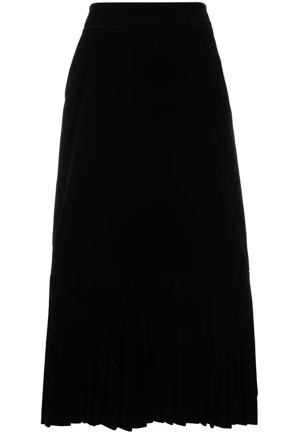 Gucci rak plisserad kjol - Svart