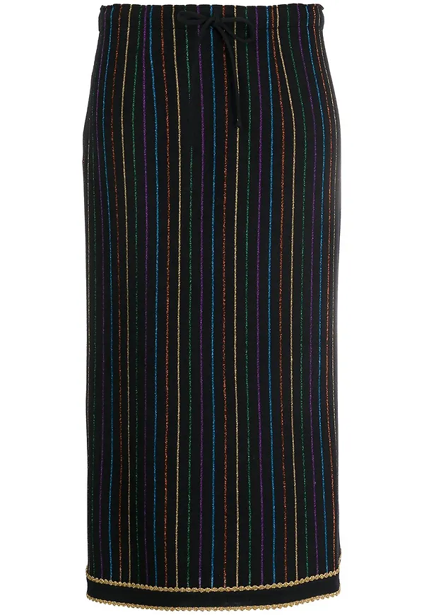 Gucci rak randig kjol - Svart