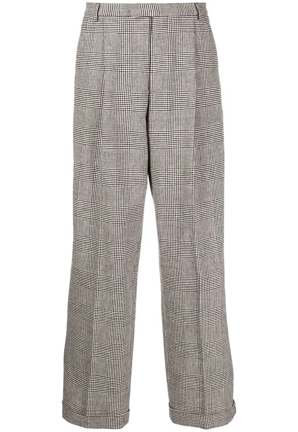 Gucci raka rutiga byxor - Brun