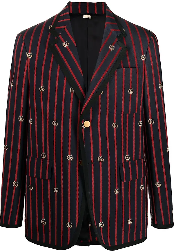 Gucci randig blazer - Blå