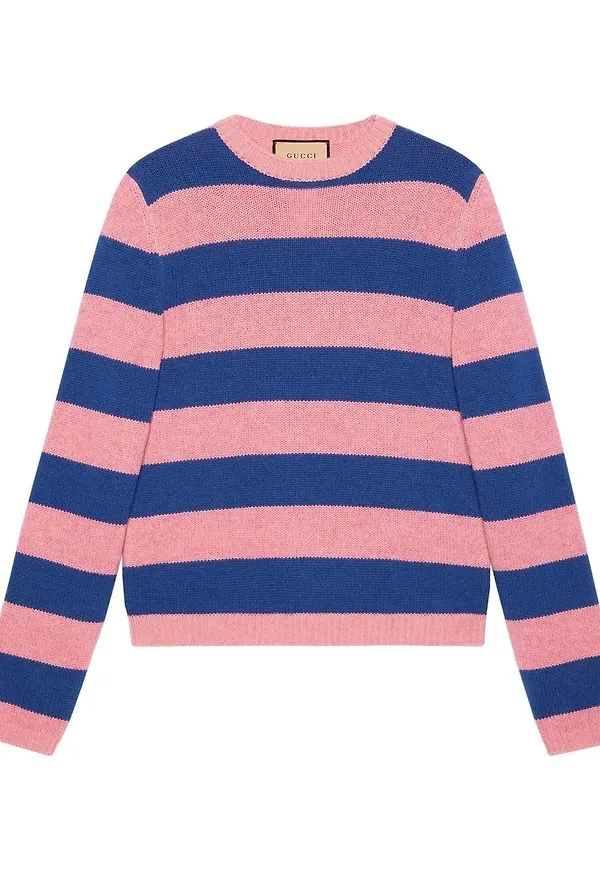 Gucci randig tröja - Rosa