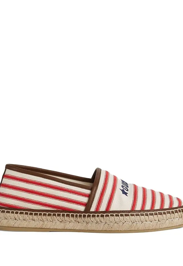 Gucci randiga espadrillos - Vit