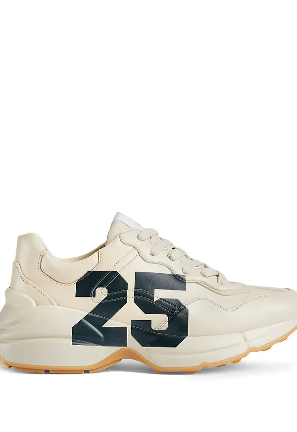 Gucci Rhyton 25 låga sneakers - Vit