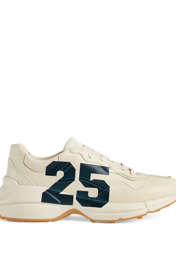 Gucci Rhyton 25 låga sneakers - Vit