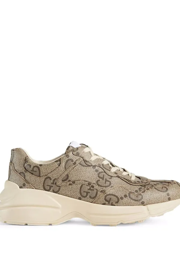 Gucci Rhyton sneakers med snörning - Neutral