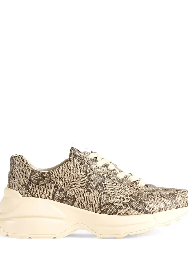 Gucci Rhyton sneakers med snörning - Neutral