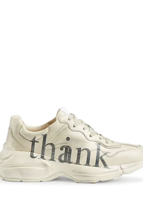 Gucci Rhyton sneakers med tryck - Vit