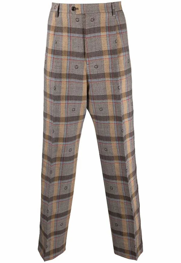 Gucci rutiga byxor - Brun