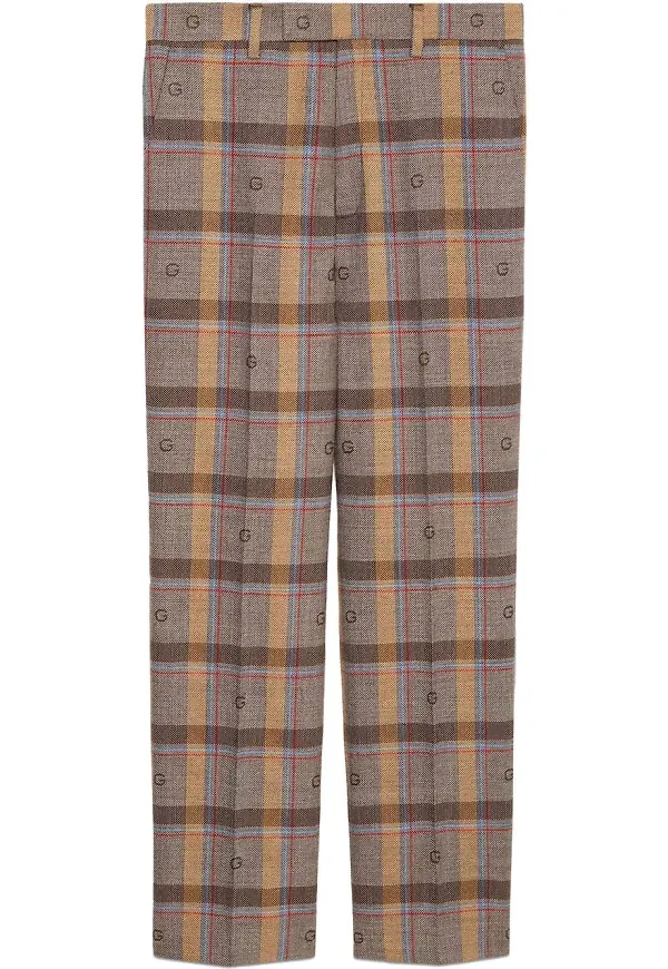 Gucci rutiga byxor - Neutral