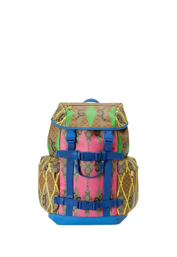 Gucci ryggsäck med panel - Flerfärgad