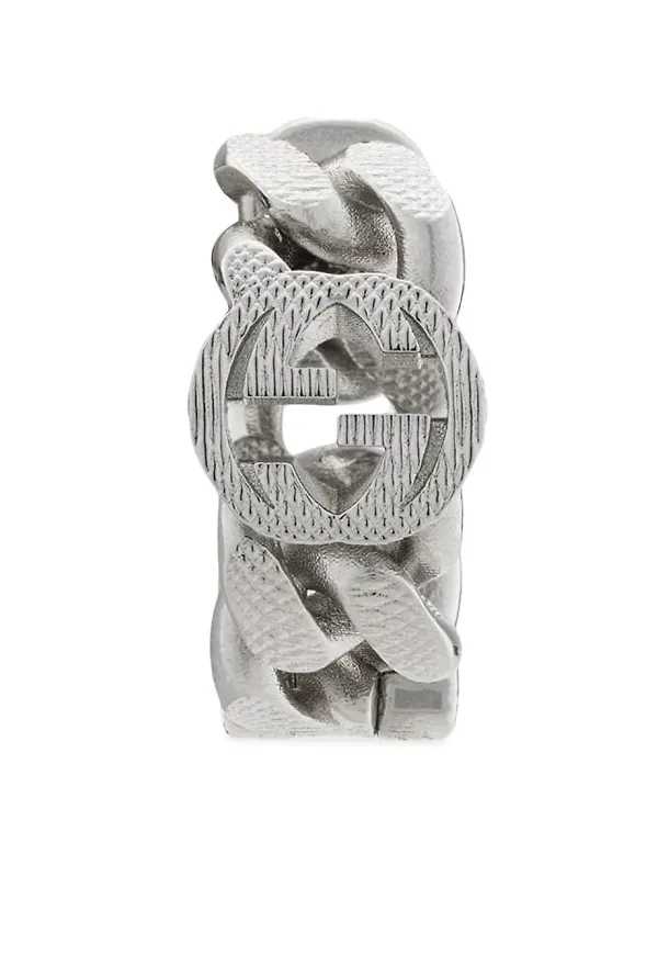 Gucci sammanlänkade hoops - Silverfärgad