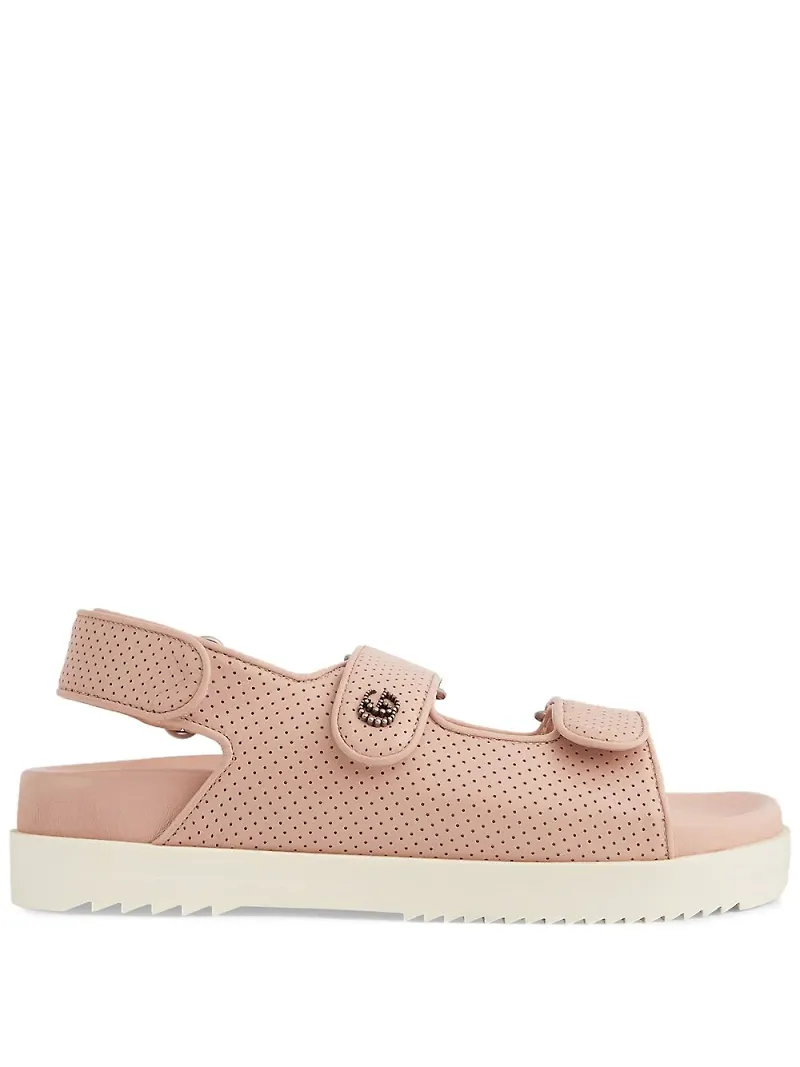 Gucci sandaler med kardborreband - Rosa
