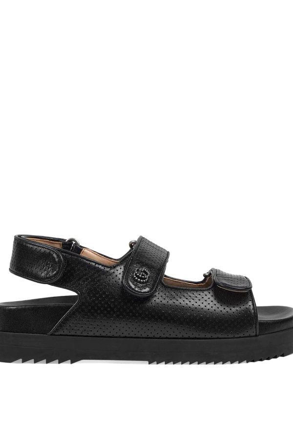 Gucci sandaler med kardborreband - Svart