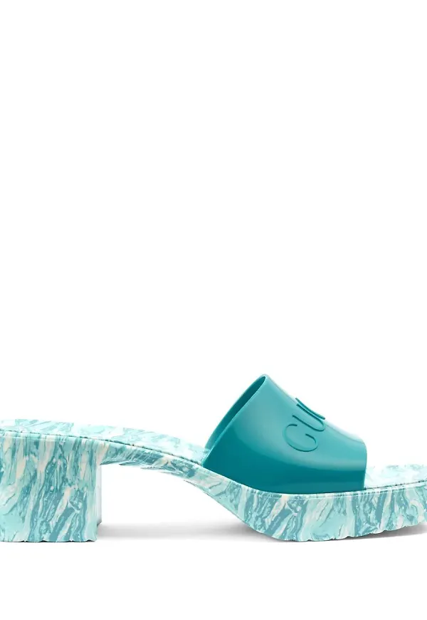 Gucci sandaler med logotyp - Blå