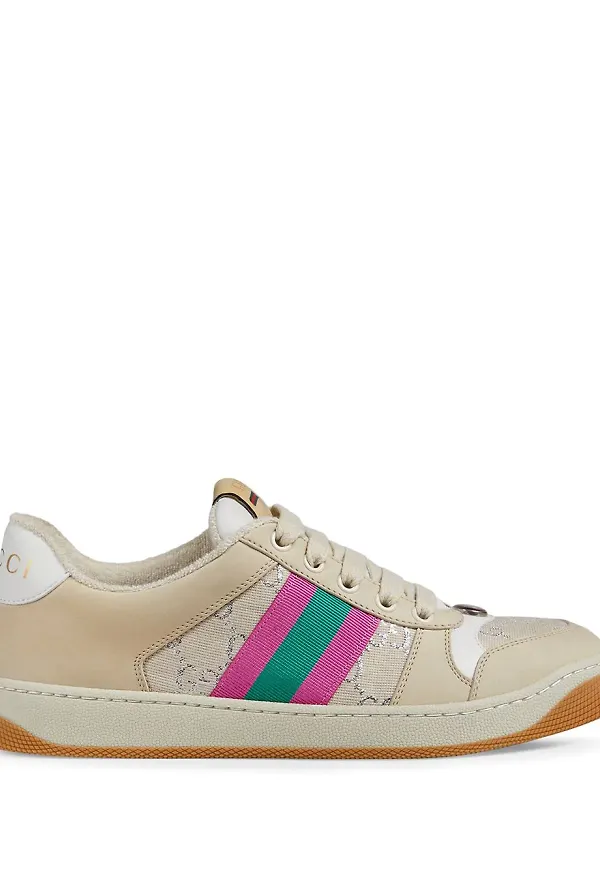 Gucci Screener lädersneakers - Vit